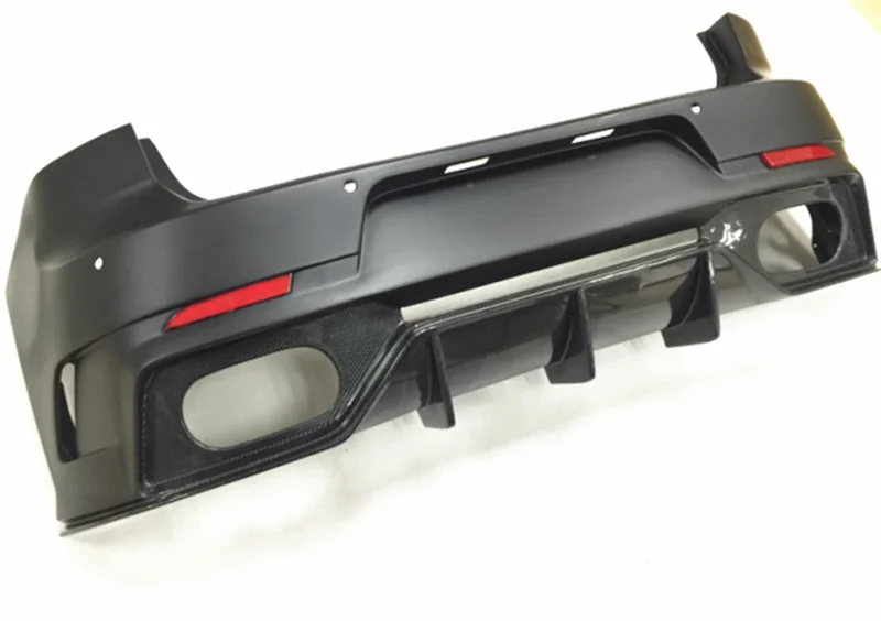 Углеродное волокно задний бампер Выпускной диффузор спойлер для Volkswagen VW Golf 7 2014