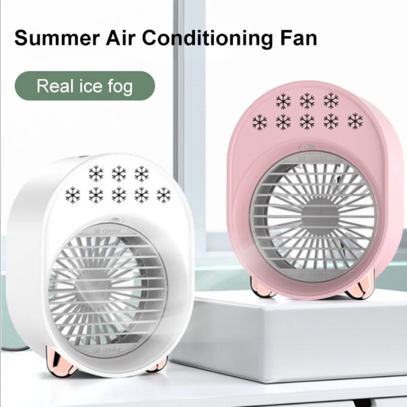 Acceptable home and pet merchandise Small Fan Mini Air Purification Humidification Refrigerated Cold -A208 Green |