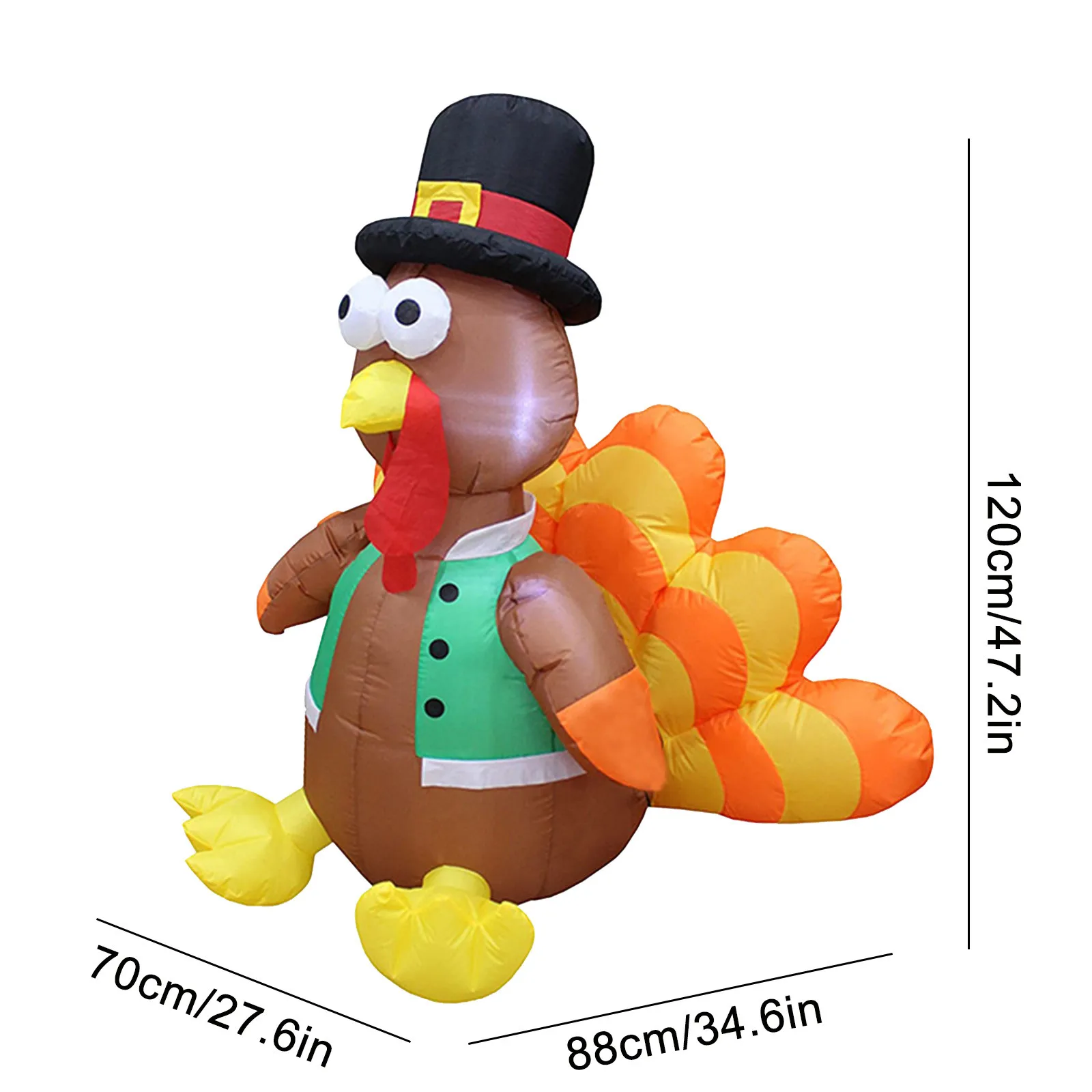 Надувная индейка со светодиодными лампочками на День Благодарения осень уличные