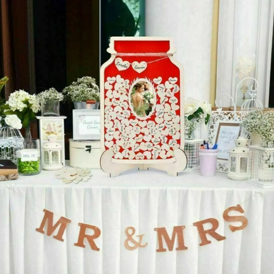 Индивидуальная деревянная Гостевая книга Выгравированная уникальная коробка