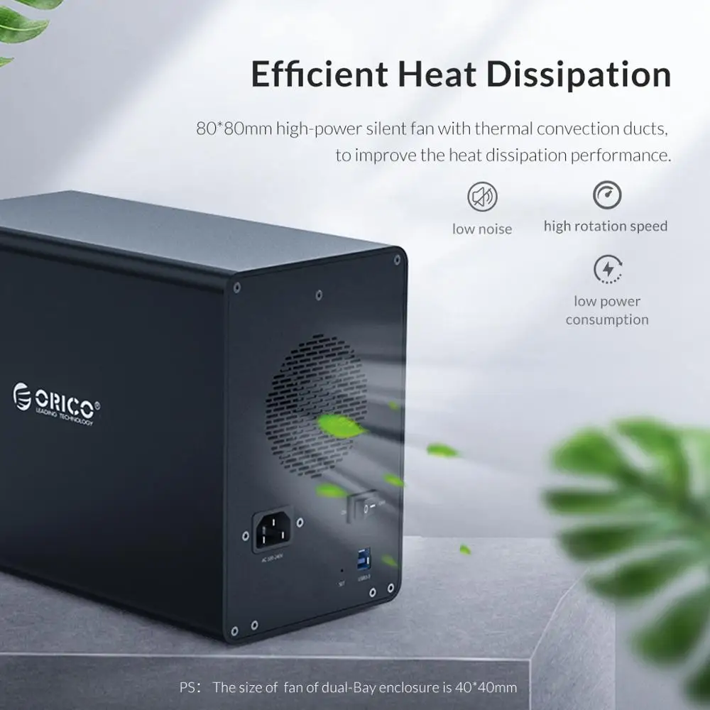 Док станция ORICO 35 Series Dual Bay 3 5 дюйма жесткий диск большой емкости 32 ТБ чехол для 2
