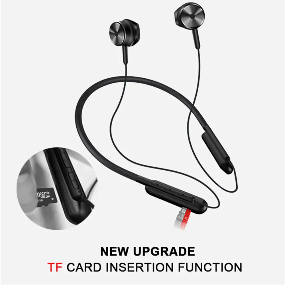 HYASIA Wireless Headset Bluetooth5.0 In-ear Running Neck-mounted Bass Sports Earphone Gift for Friend Child Headphone Earbuds |