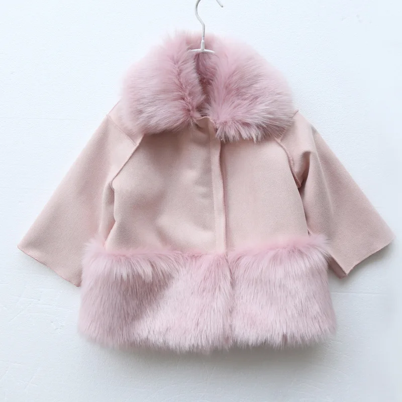 2019 детская верхняя одежда зимняя куртка с мехом кожаные пальто для девочек