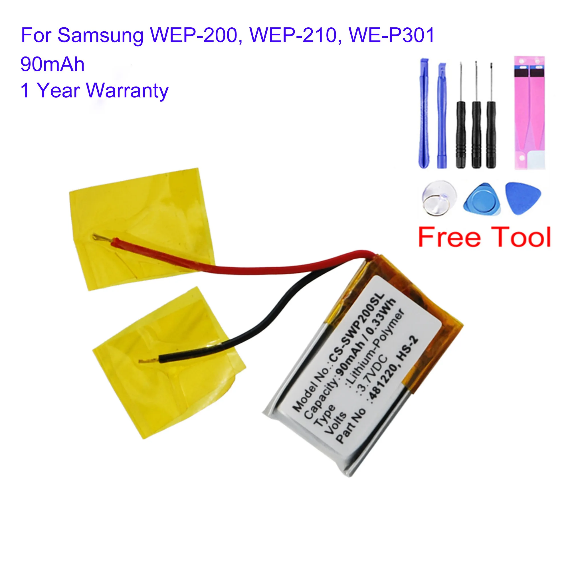 

Кэмерон китайско 481220 AHB601218 B481220 HS-2 LIS1611HNP для Samsung WEP-200 WEP-210 WE-P301 CS-SWP200SL аккумулятор Accu