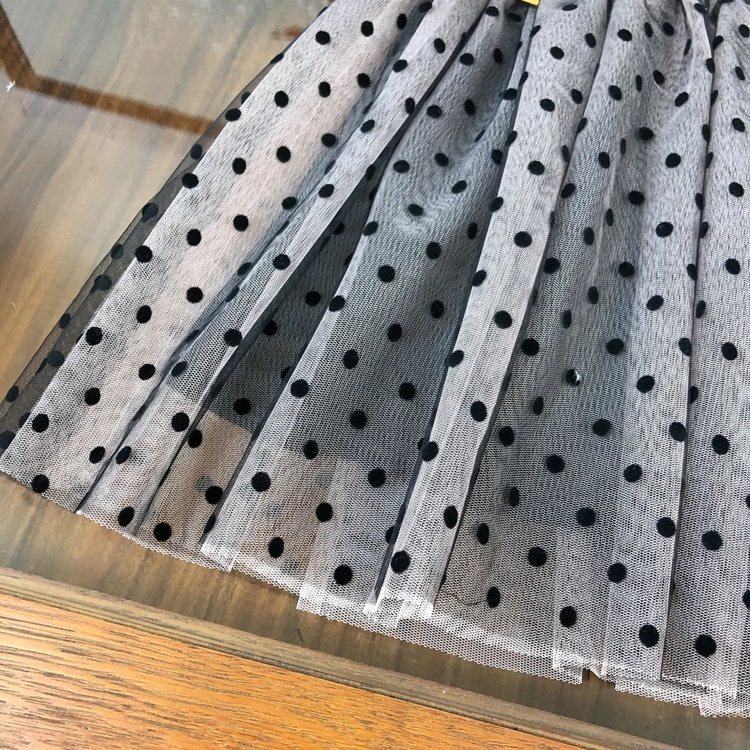 

Girls dress summer 2021 new children's summer polka dot western princess dress summer girl short-sleeved skirt