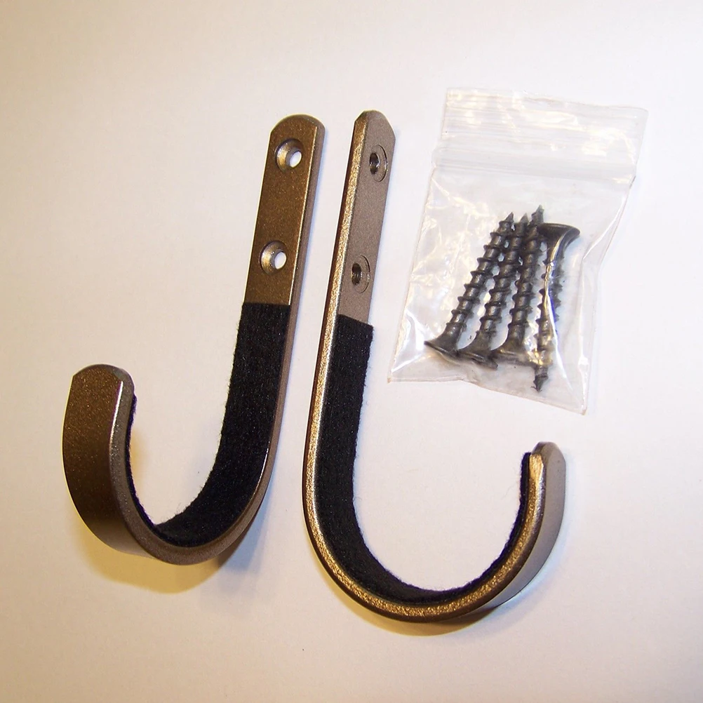 

2Pcs Stainless Steel Felt Lined-Rifle Wall Mount Key Hooks Hangers Wall Mounted Hooks Key Coat Bag Hat Wall Hanging Hooks Tools