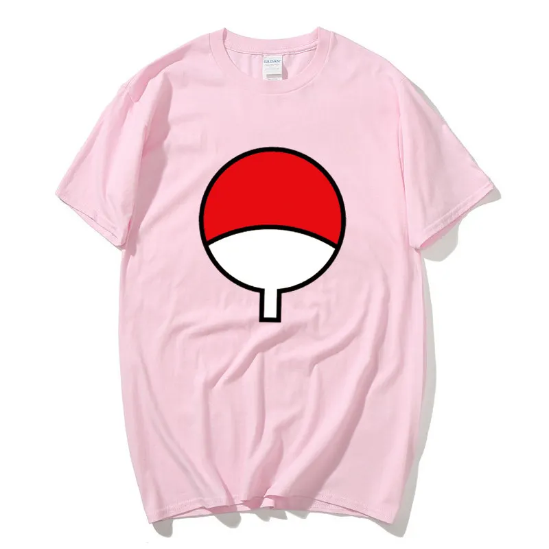 Мужская хлопковая футболка с коротким рукавом и круглым вырезом Uchiha Sasuke Новинка