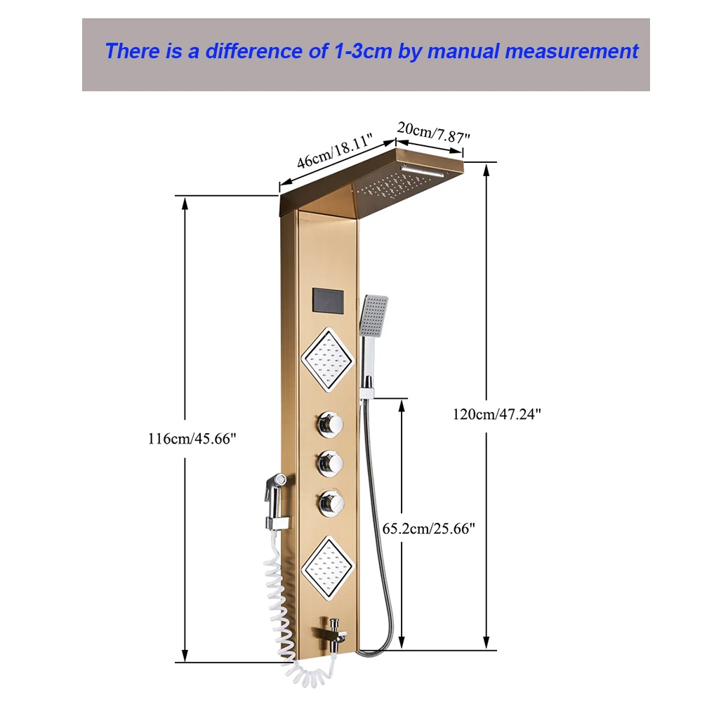 Душевая панель душевая колонка смеситель для ванны интеллектуальный дисплей