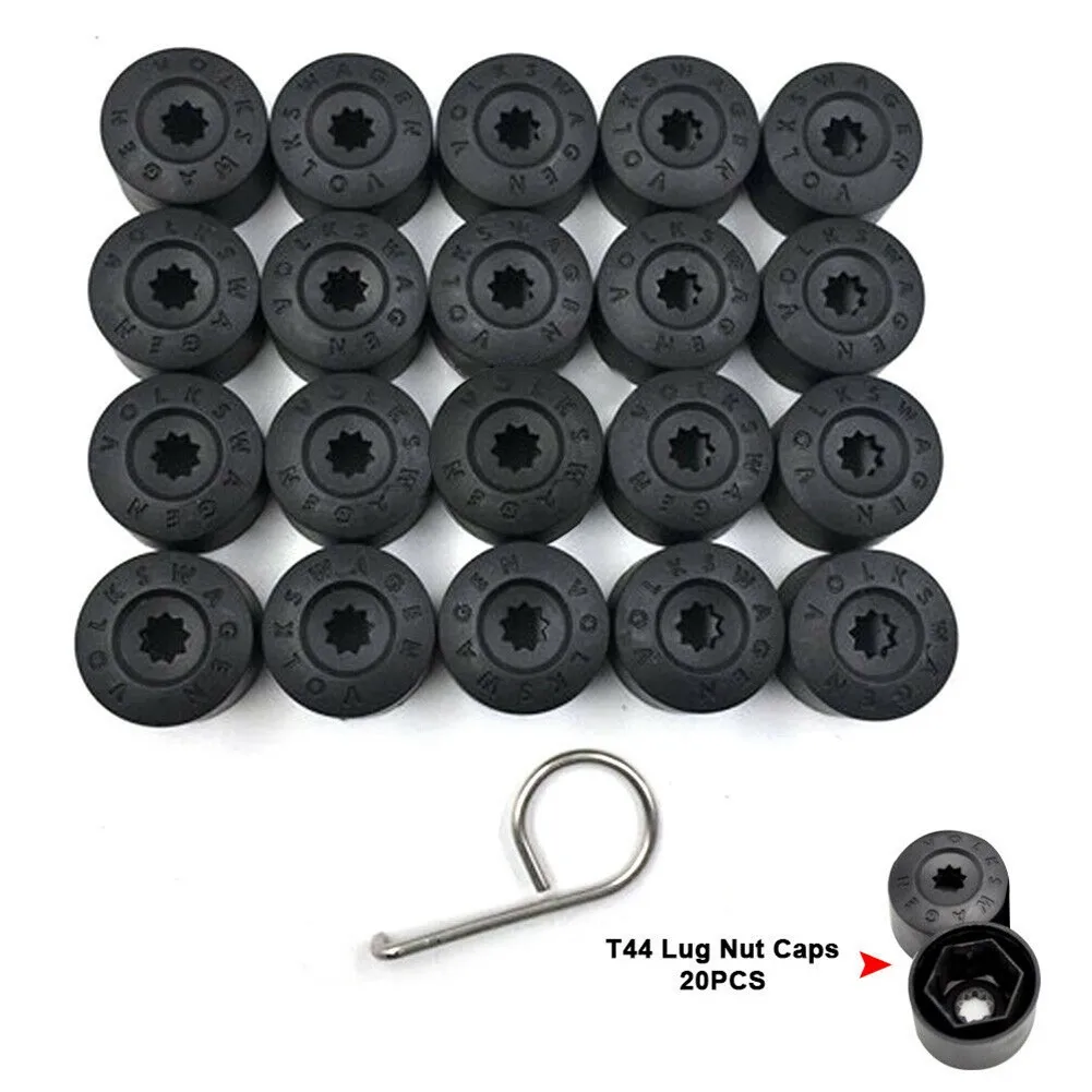 

20pcs Car Accessories Wheel Nut Bolt Tire Screw Cover Cap 17mm Plastic For Golf Passat Beetle Nut Hook Durable High Quantity