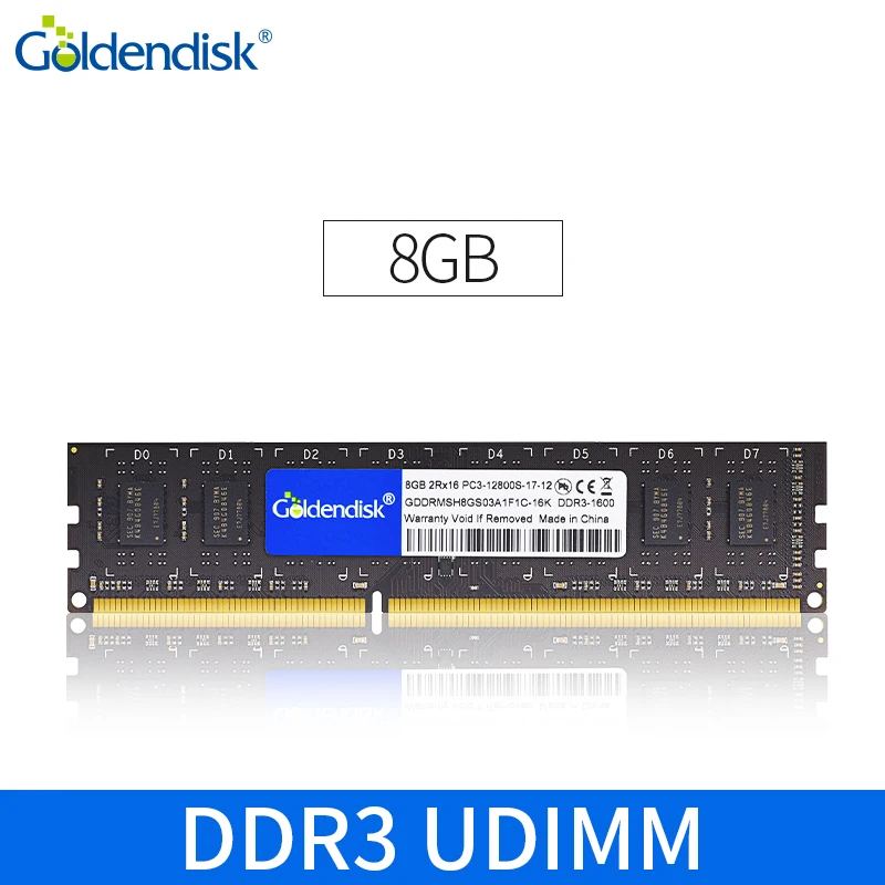 Оперативная память Goldendisk 4 Гб DDR3 PC3 оперативная s 1 35 в 1333 1600 1866 МГц для настольных