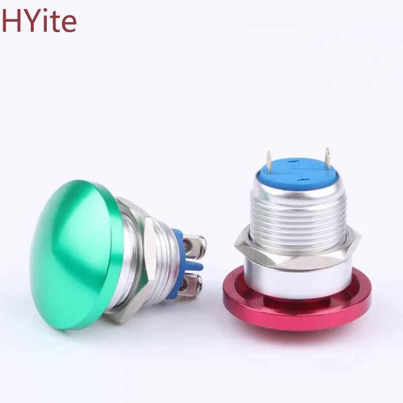 16 мм 19 22 металлический алюминиевый грибной головкой переключатель кнопочный
