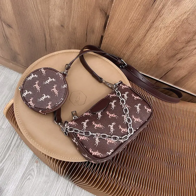 

Fashion Brand Designer 2-IN-1 Messenger Handbag Tote Leather Floar Crossbody Handbag Tote Clutch New Shoulder Bag Clutch Totes