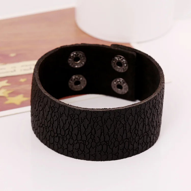 Мужской и женский браслет из натуральной кожи 3 см|Гибкие браслеты| |
