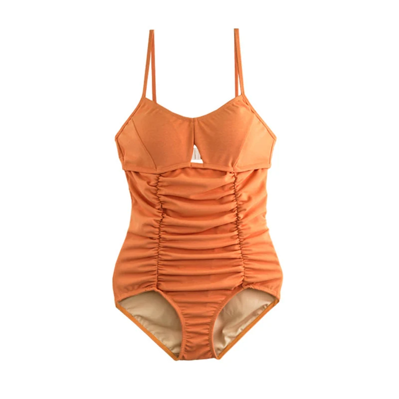 womenn one piece bathing suit sexy solid swimwear 2020 mujer padded monokini korean style beach bodysuit summer wear | Спорт и