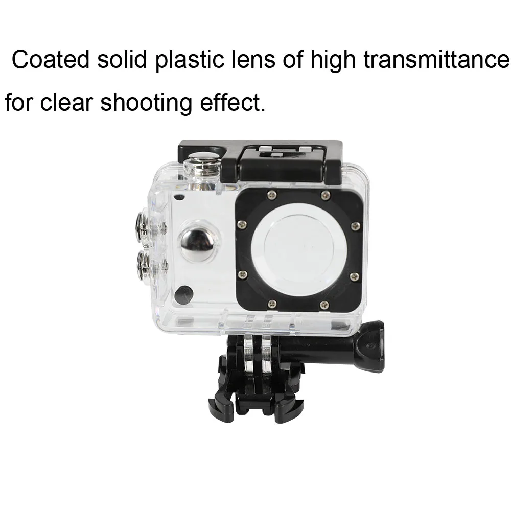 Action Camera Waterproof Case for SJCAM SJ4000/EKEN H9/H9R/AKASO EK7000/EK5000 Dive Housing Protection Shell Accessories | Электроника