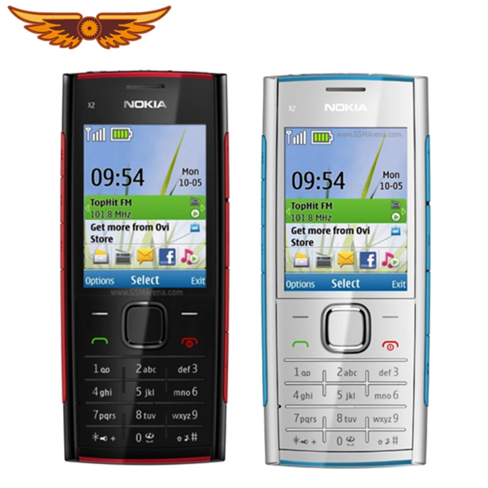 Оригинальный разблокированный телефон Nokia X2-00 GSM 2 дюйма 5 Мп Bluetooth FM JAVA горячая