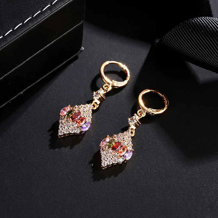 925 серебро натуральная подвеска с кристаллом цирконом серьги очаровательные