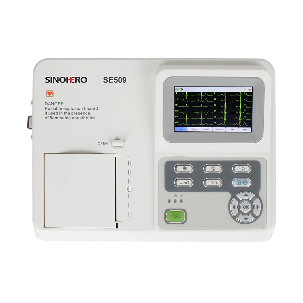 

CE ISO Approved ECG Recorder Electrocardiograph ECG EKG Machine 3 Channel 12 Lead Portable ECG