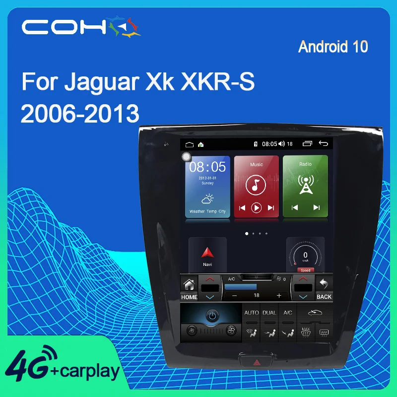COHO для Jaguar Xk XKR-S 2006-2013 12 1 дюймов Автомобильный мультимедийный DVD Радио стерео