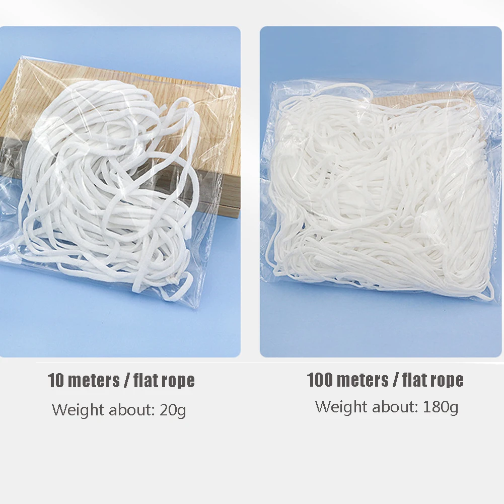 Белые тонкие круглые эластичные ленты для маски лица ушные эластичная веревка