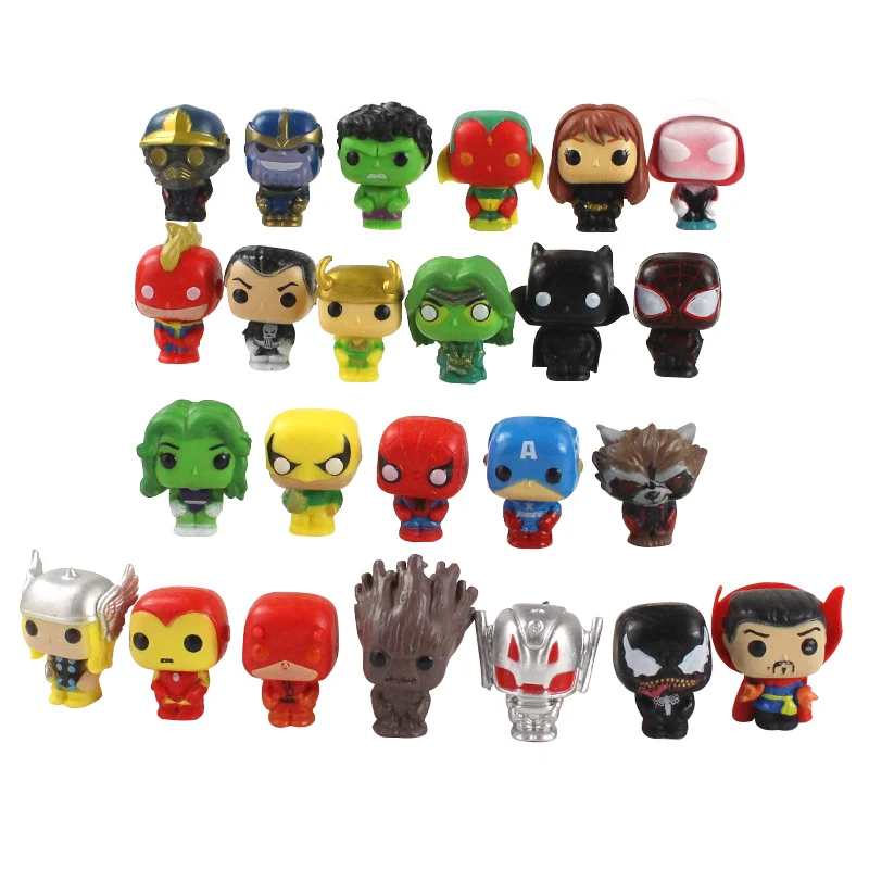 Мини-фигурки героев мультфильма мстители 4-5 см 24 шт./лот Капитан Америка | Фигурки -1005002356428904
