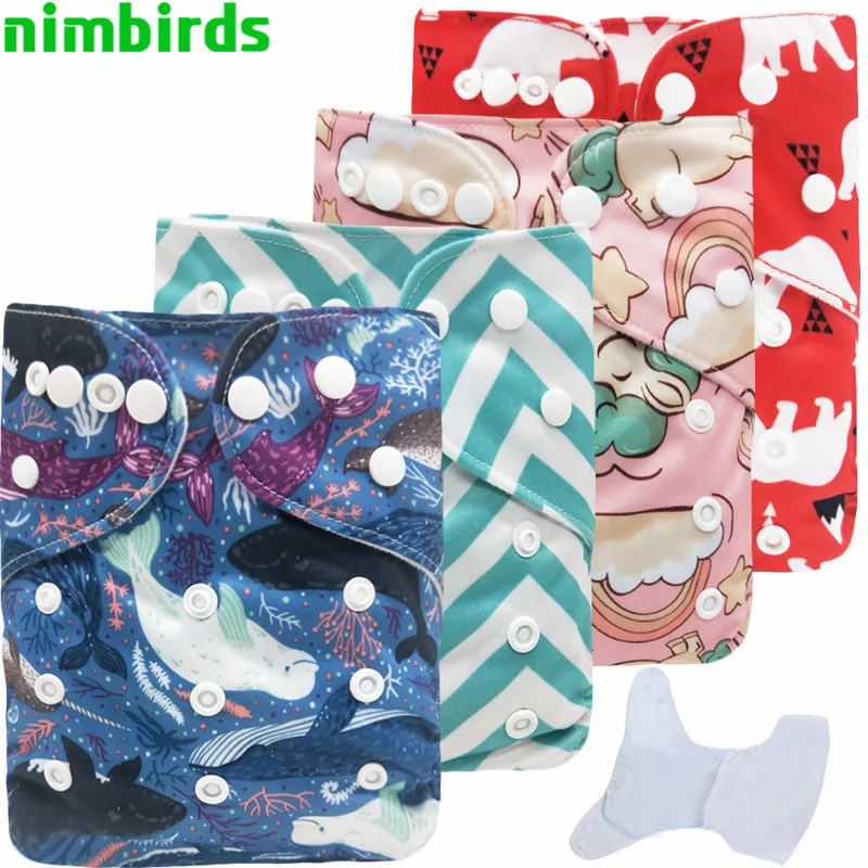 Детские многоразовые тканевые подгузники Водонепроницаемый Печатные