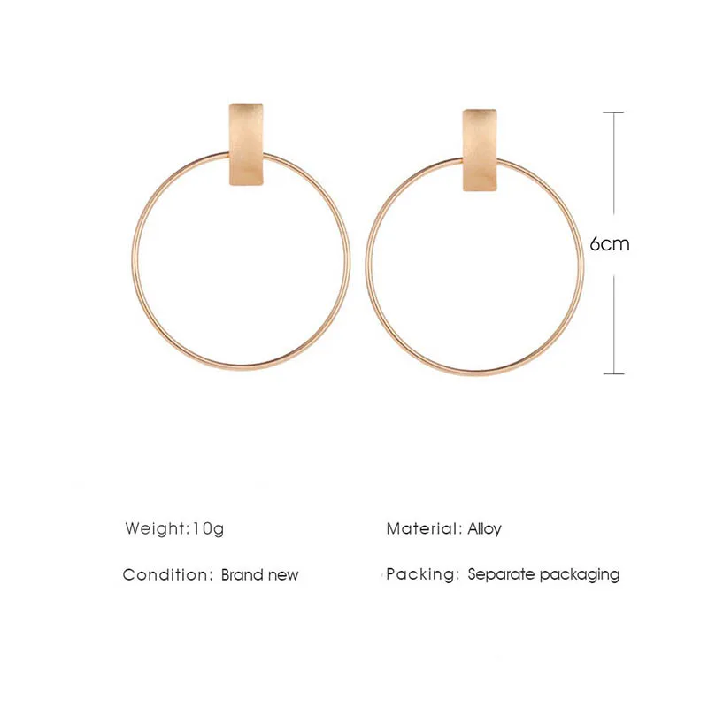 

Fashion Hoop Earrings For Women Alloy Big Round Circle Earrings For Female Party Jewelry Accessories Gift