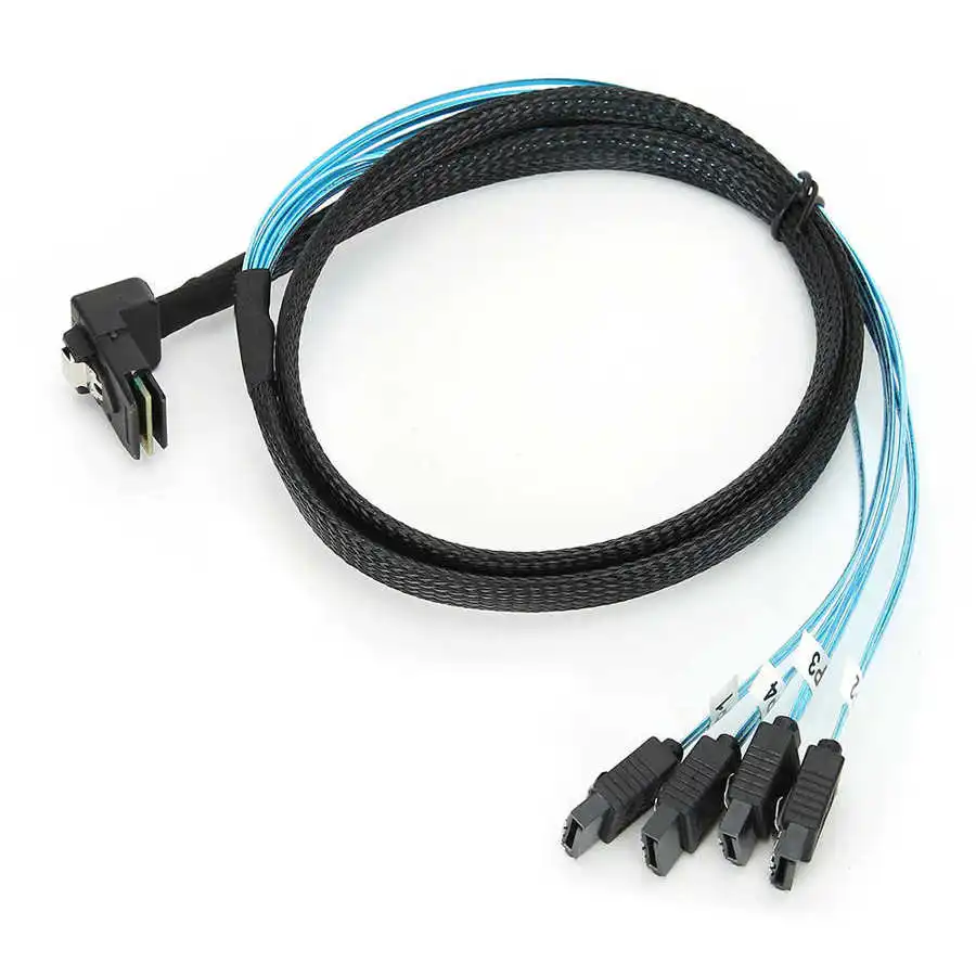 Mini SAS 36PIN Кабель оборудование 90 градусов на 4SATA Внутренний жесткий диск H0206 1 метр