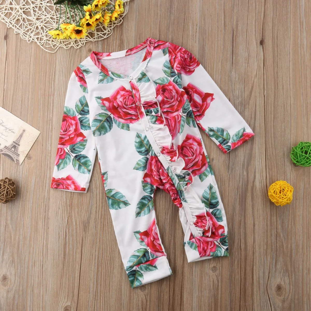 2020 Модный комбинезон для новорожденных девочек осенне зимний младенцев детская