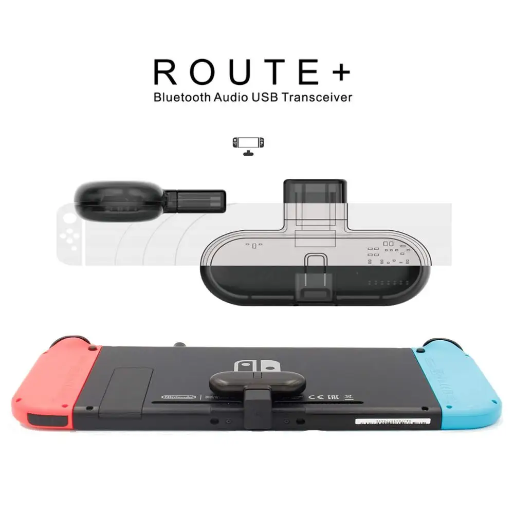 Route+ Pro голосовой чат aptX с низкой задержкой беспроводной аудио адаптер передатчик Bluetooth Разъем usb type-C для переключателя NAND