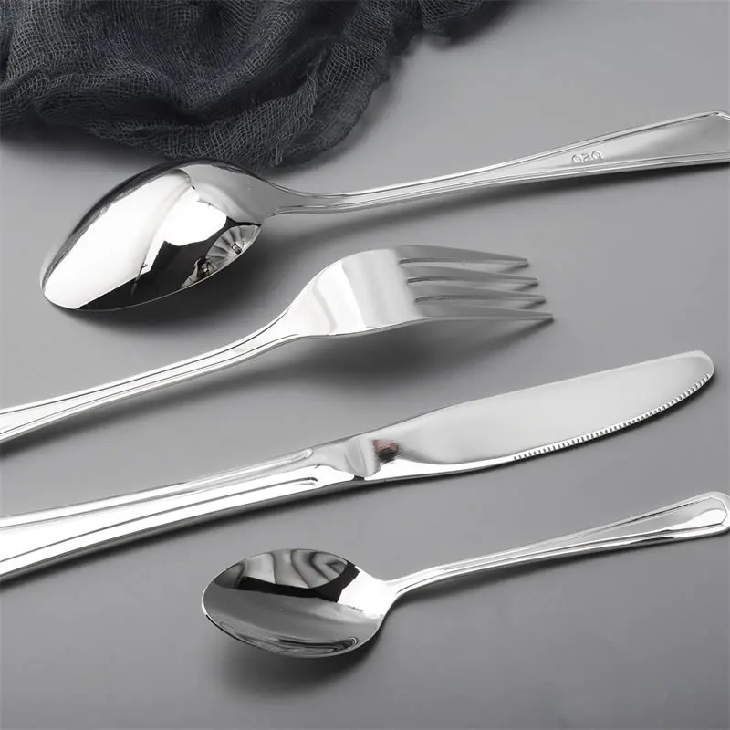 Высококачественный посеребренный столовый набор кухонных столовых приборов