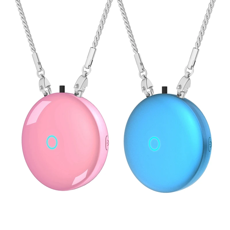 

2 шт. Персональный переносной подвесной очиститель воздуха для шеи типа ожерелья, портативный мини-очиститель воздуха с отрицательными ион...