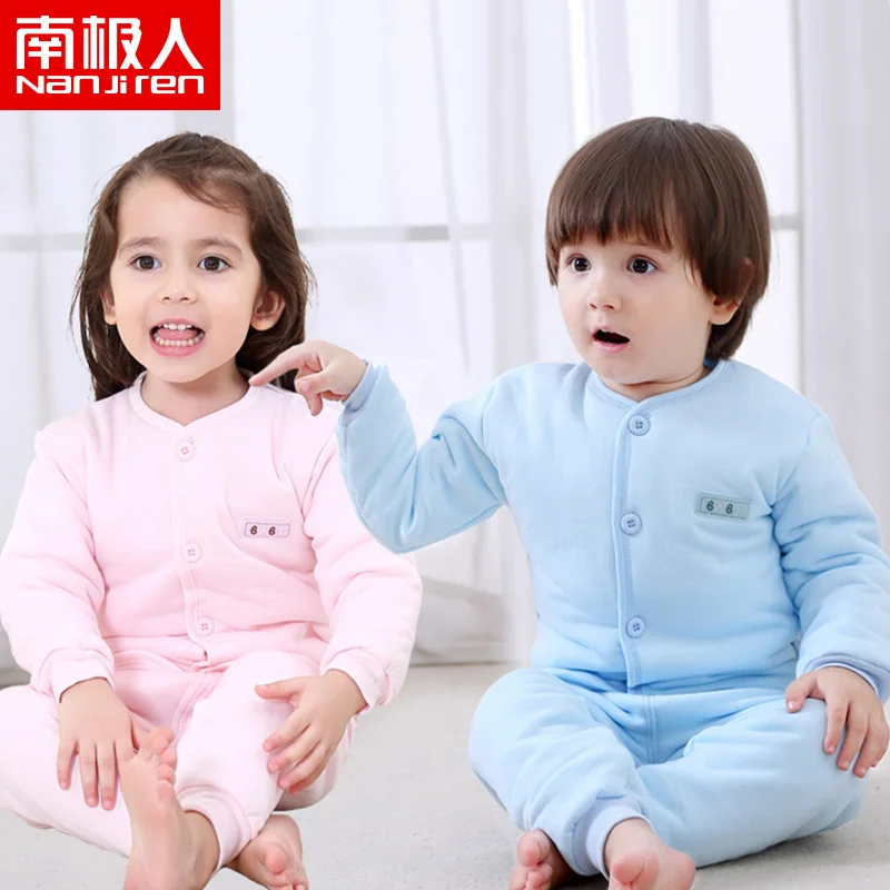 NANJIREN 0-2year Baby Clothes Set Boys Girls Winter Cotton Warm Cartoons Padded Newborn Sweater Comfortable Kids Pajamas | Детская
