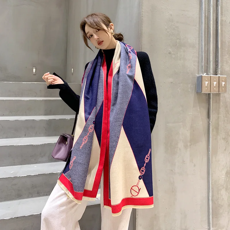

2020 new scarf women winter Korean version wild double-sided thick air conditioning shawl student scarf