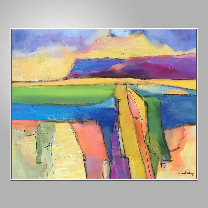Kopen Rabstract Landschap Olieverf Moderne Schilderkunst Abstract Art Wall Art Canvas Art Rustieke Keuken Decor Grote Olieverf
