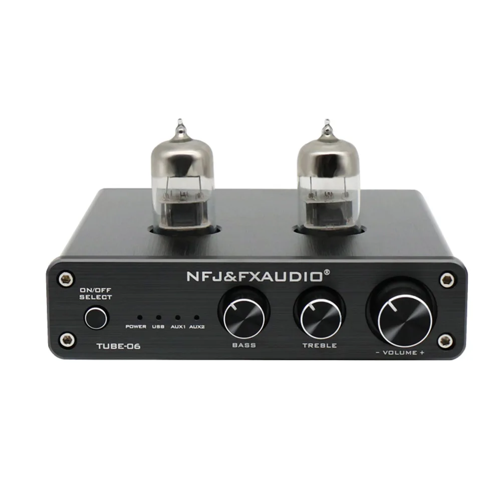 FX AUDIO труба 06 Предварительный усилитель домашняя аудио трубка 6N3 вход PC USB AUX бас и