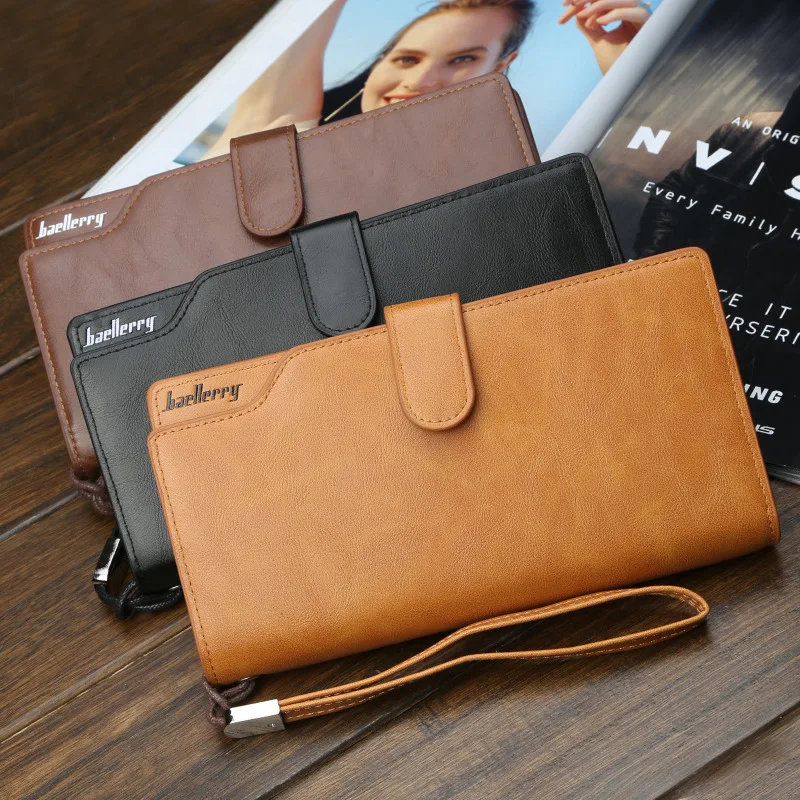 

Baellerry Wallet Men Top Quality Leather Wallet Purse Fashion Casual Male Clutch Zipper Bag Men Multifunction Brand Wallets