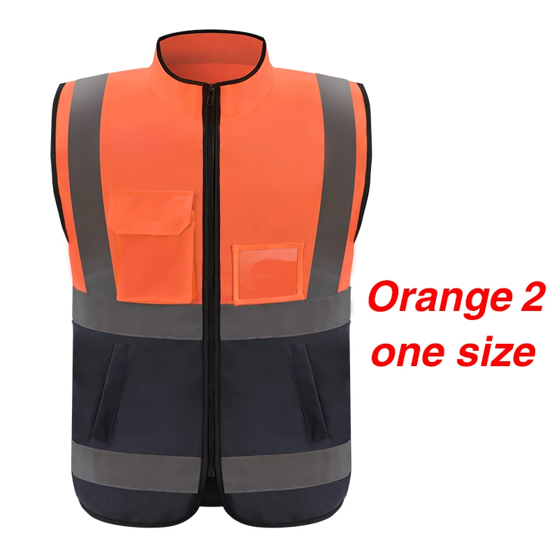 Orange style 2 Светоотражающие защитные жилеты высокая видимость спецодежда для бега, велоспорта, спорта, отдыха на открытом воздухе, одежда для езды на мотоцикле, дорожном движении, рабочая одежда - Цвет: Orange style 2