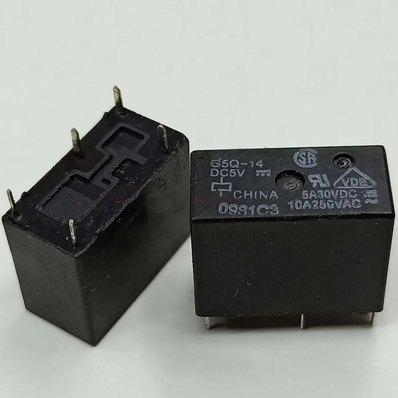 

2PCS/LOT G5Q-14 DC5V 5V Relay 5 Pins Contacts USED AND REFURBISHED BUT IN GOOD WORKING CONDITION