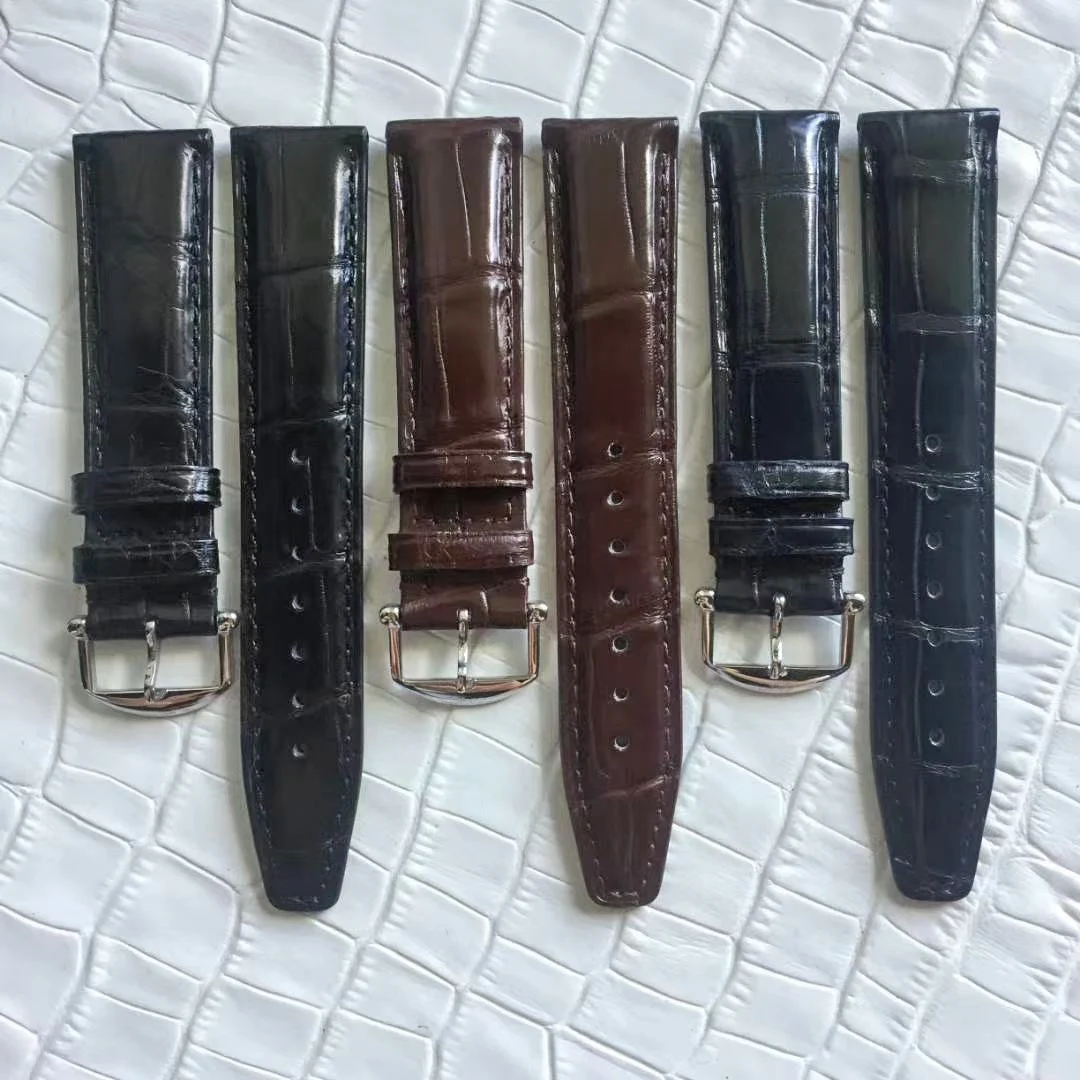 Ремешок из натуральной крокодиловой кожи для IWC браслет аллигатора наручных