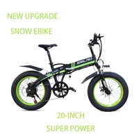 1000w foldable electric snow bike 20 inch fat tire electric ebikes for adults and teenager 48v 14ah electric mountain bicycles