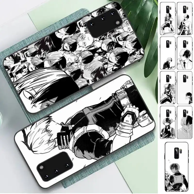 

My Hero Shoto Todoroki Black And White Phone Case for Samsung S10 21 20 9 8 plus lite S20 UlTRA 7edge
