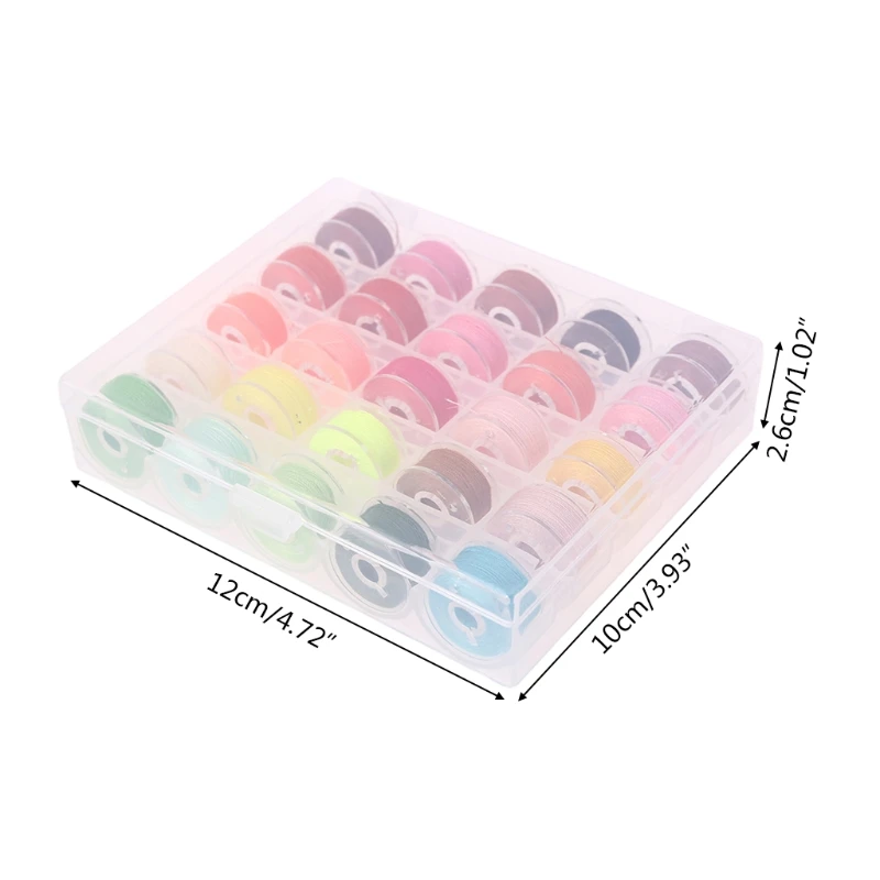 

25pcs Assorted Colors Polyester Bobbin Thread Yard Spools for Hand Sewing Embroidery Quilting Stitching