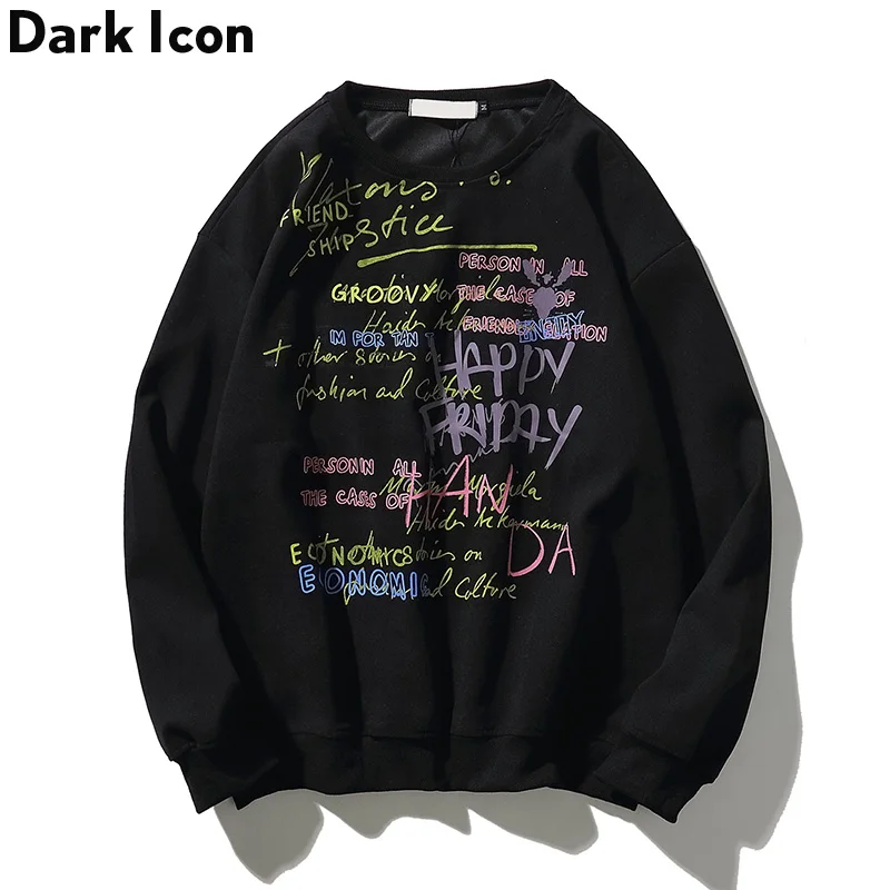 Темная икона граффити печатная мужская толстовка с капюшоном в стиле хип-хоп 2019
