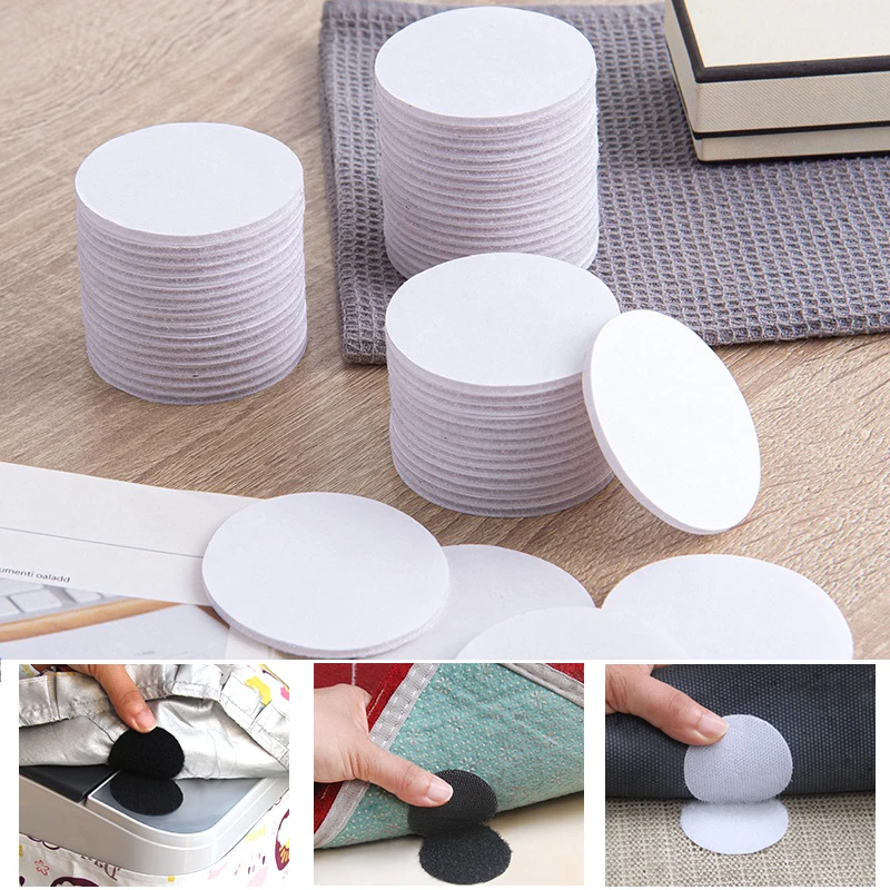 

Self Adhesive Fastener Nylon Strong Household Antiskid Sticker Hooks and Loops Sofa Carpet Anti Slip Mat Velcros 5-50Pairs/Pack