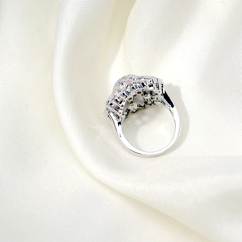 Женское Обручальное кольцо с микро фианитом подсолнуха золотым наполнителем хит