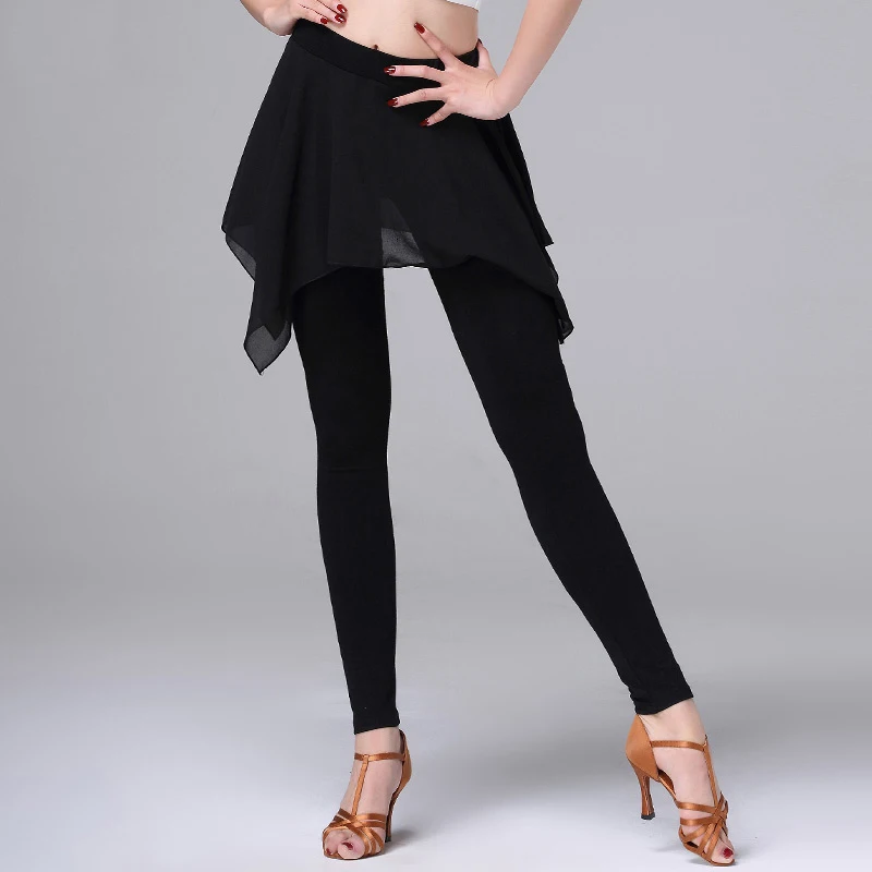 

Брюки из модала для латиноамериканских тренировок, одежда для выступлений, брюки для латиноамериканских танцев неправильной формы для жен...