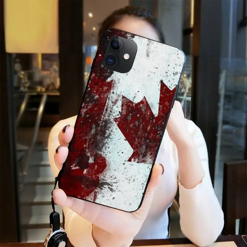 Высококачественный чехол для телефона с канадским флагом и красным клена iPhone 11 pro