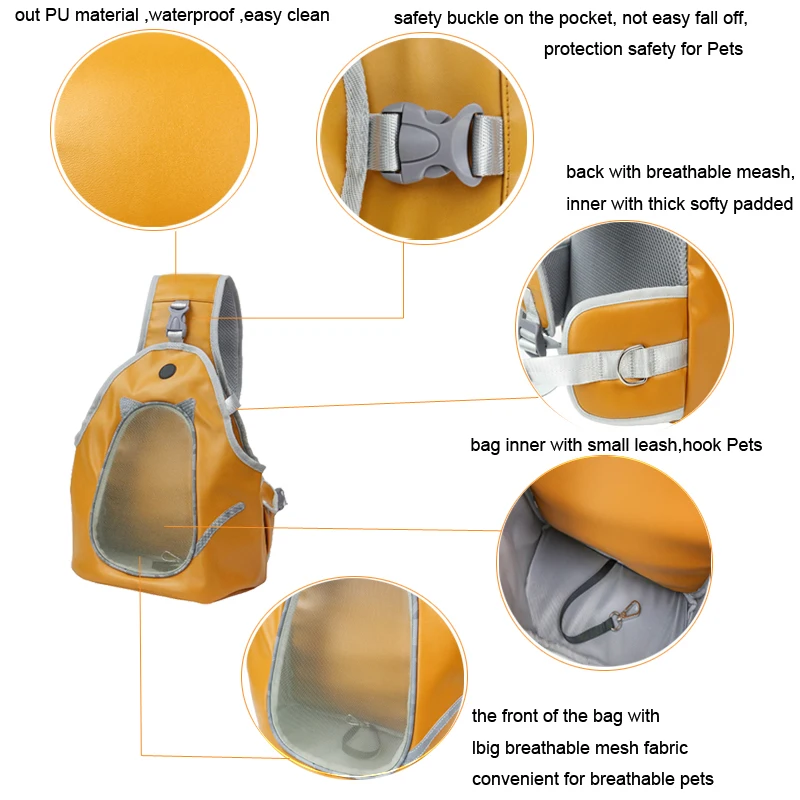 Слинг-переноска для домашних животных воздухопроницаемая нагрудная сумка из