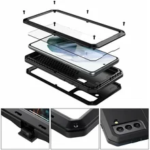 Luxury Armor Metal Military Protect Case for Samsung Galaxy Note 20 10 9 8 S20 S21 Ultra S8 S9 S10 Plus S10e S7 Shockproof Cover